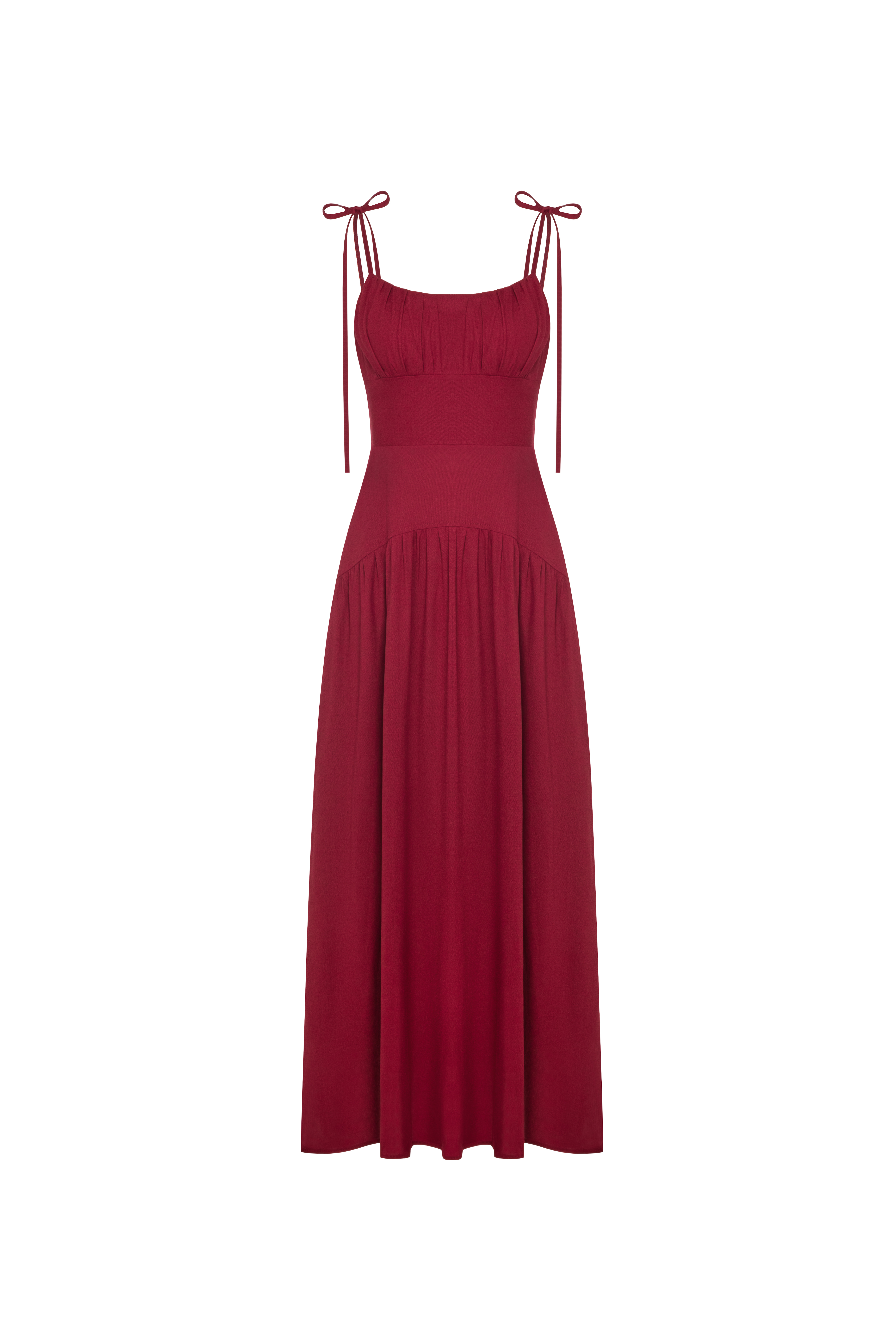 Картинка Сукня міді бордова